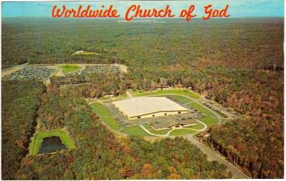 An aerial view of a Feast of Tabernacles gathering site